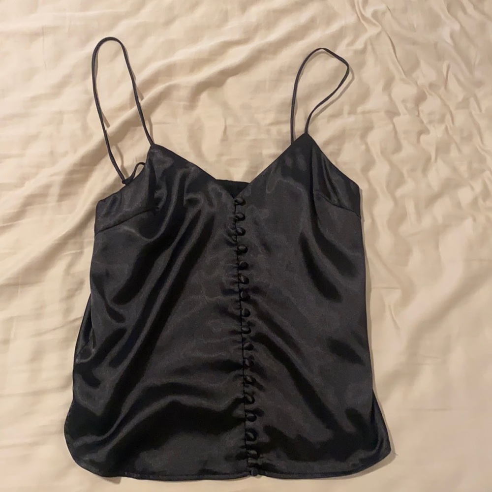 Black top, can be dressed up or dressed down.